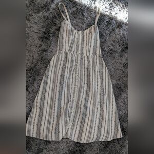 Old Navy Black and White Striped Midi Dress